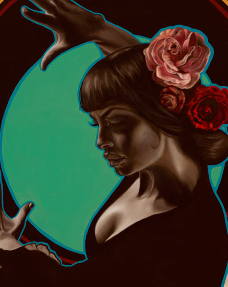 Flamenco - 0x0 Oil Painting on Wood By Jodie Herrera