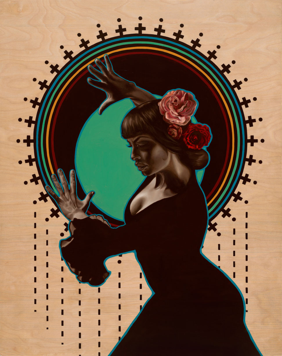 Flamenco - 0x0 Oil Painting on Wood By Jodie Herrera